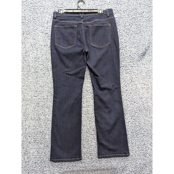 Duluth Bootcut Jeans Size 10 Western Dark Wash Denim Cowboy Stretch Flare Blue - Picture 2 of 11